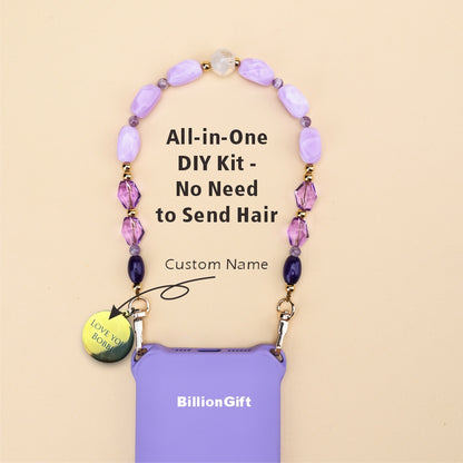 Personalized Memorial Resin Bead Phone Strap DIY Kit - Encapsulate Pet Hair, Loved One's Hair, Baby Hair or Ashes in Resin Bead