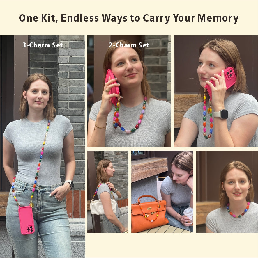 Personalized Memorial Resin Bead Phone Strap DIY Kit - Encapsulate Pet Hair, Loved One's Hair, Baby Hair or Ashes in Resin Bead