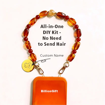 Personalized Memorial Resin Bead Phone Strap DIY Kit - Encapsulate Pet Hair, Loved One's Hair, Baby Hair or Ashes in Resin Bead